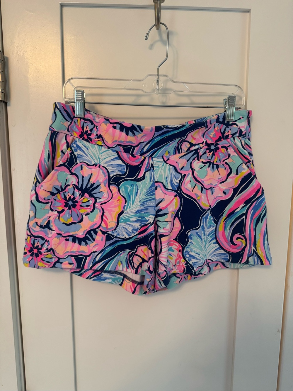 Lilly Pulitzer Navy, Pink & Aqua Floral Soft Shorts